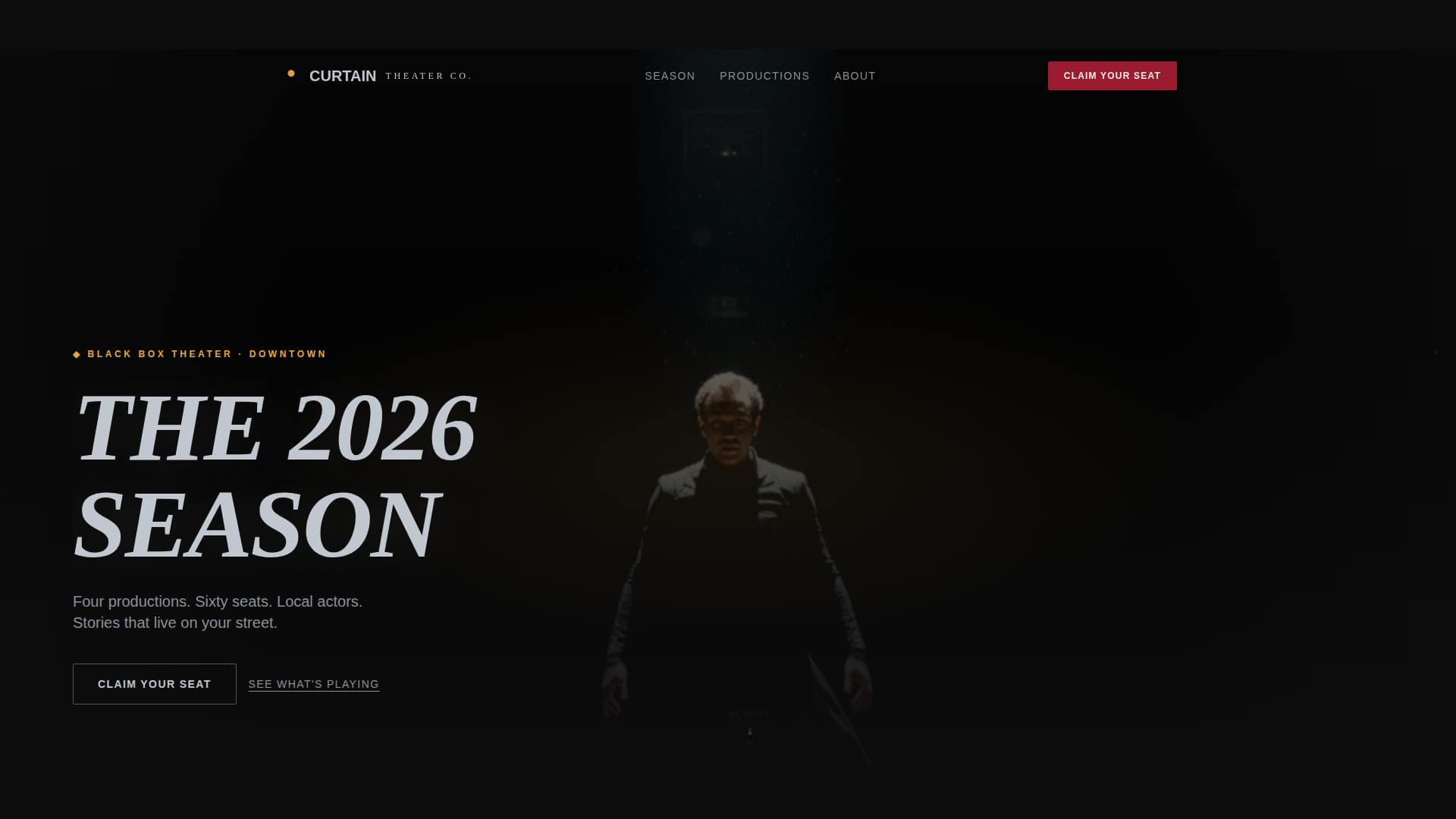 Curtain - Immersive Theater Landing Page Template