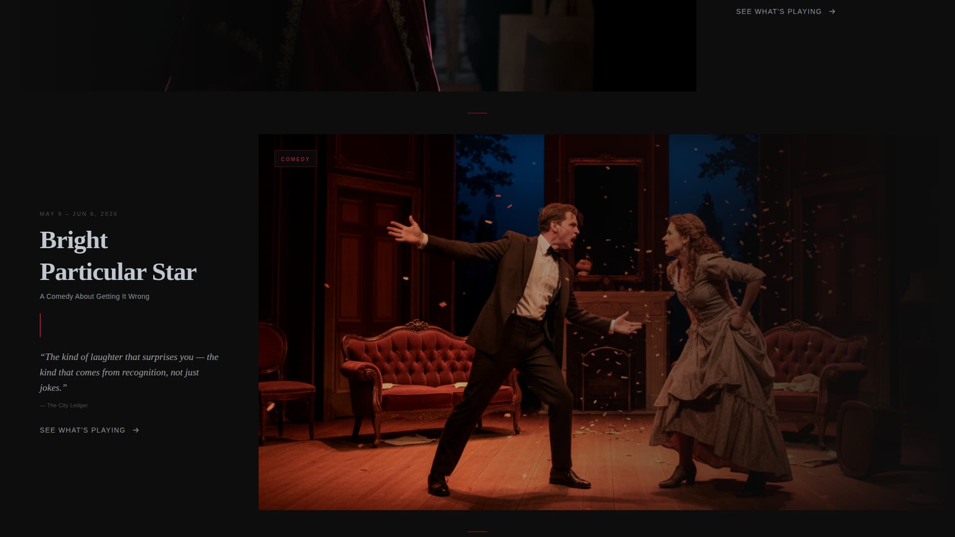 Curtain - Immersive Theater Landing Page Template