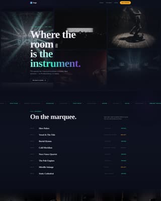 Stage - Electrifying Concerthall Landing Page Template