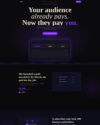 Mint - Cinematic Creatormonetization Landing Page Template