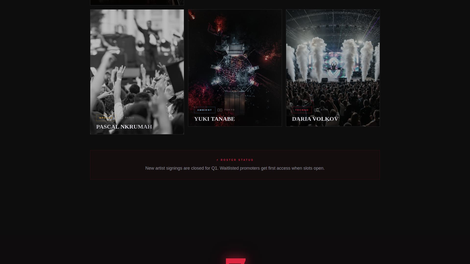 Decks - Electric DJ Booking Landing Page Template