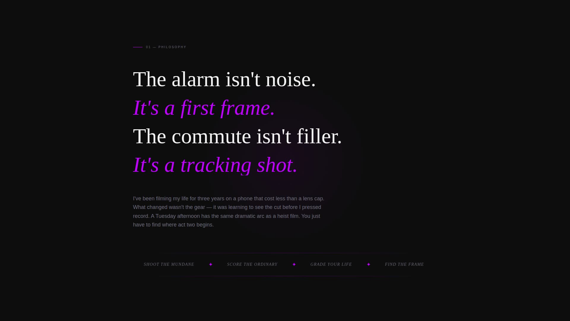 Vlogday - Cinematic Creator Landing Page Template