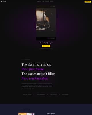 Vlogday - Cinematic Creator Landing Page Template