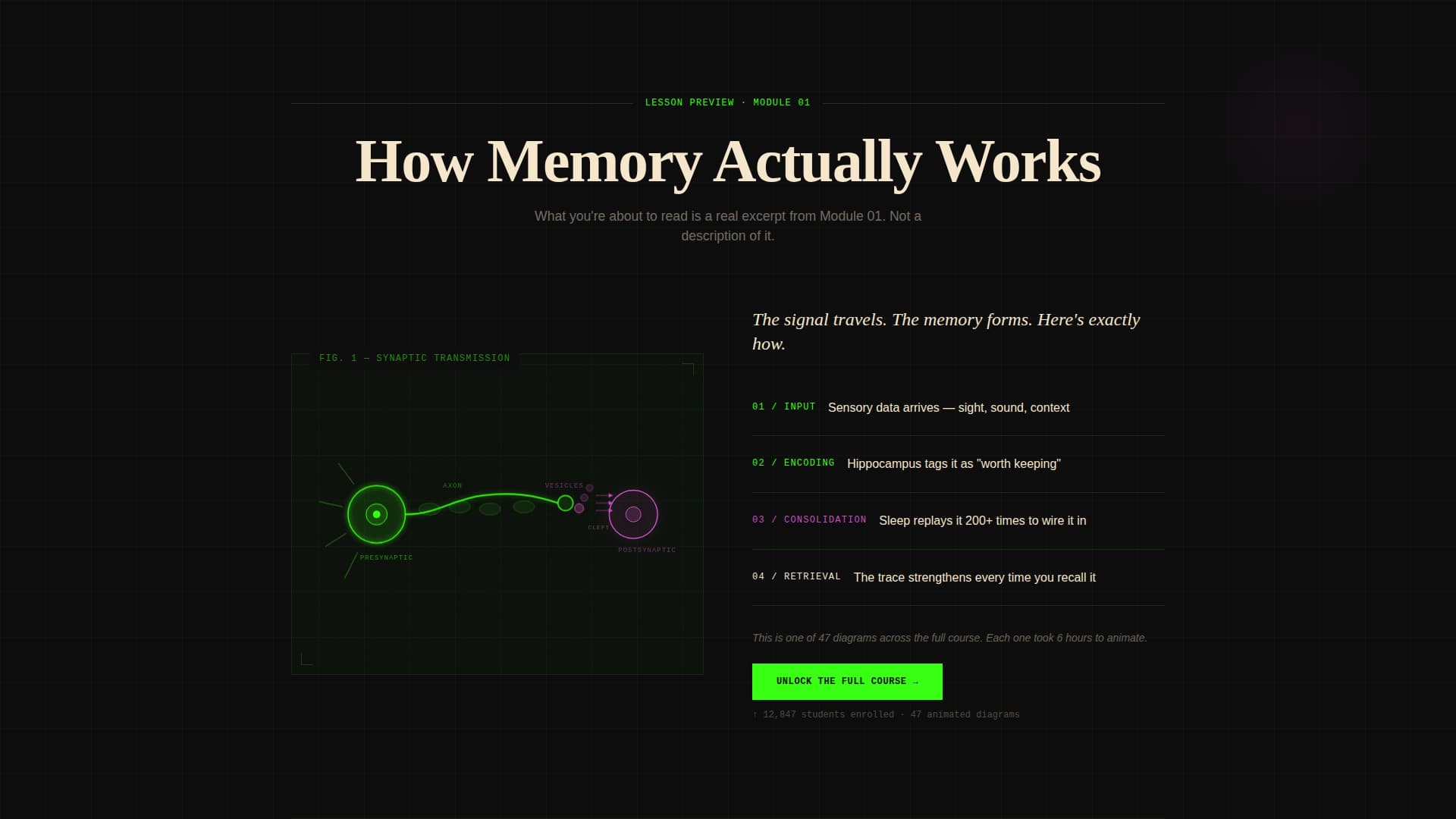Decode - Cinematic Educational Landing Page Template