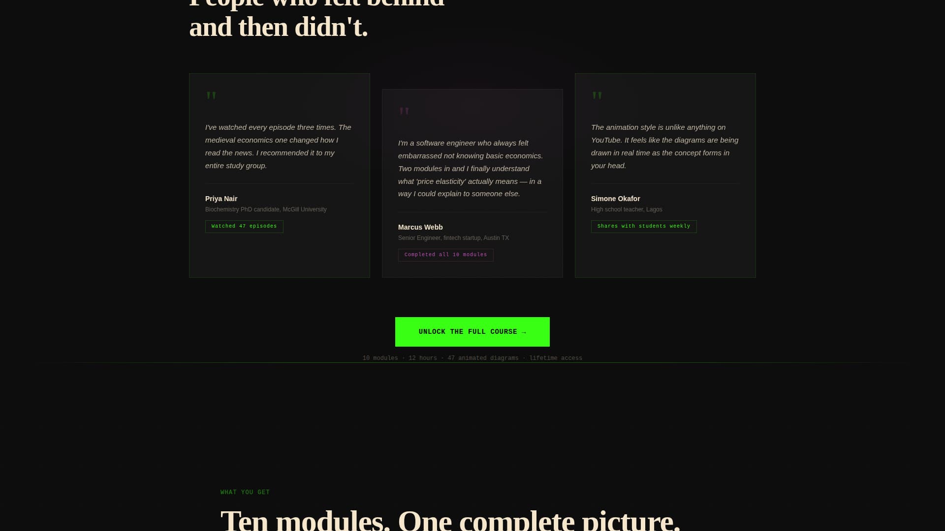 Decode - Cinematic Educational Landing Page Template