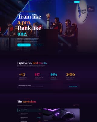 Frag - Elite Esports Landing Page Template