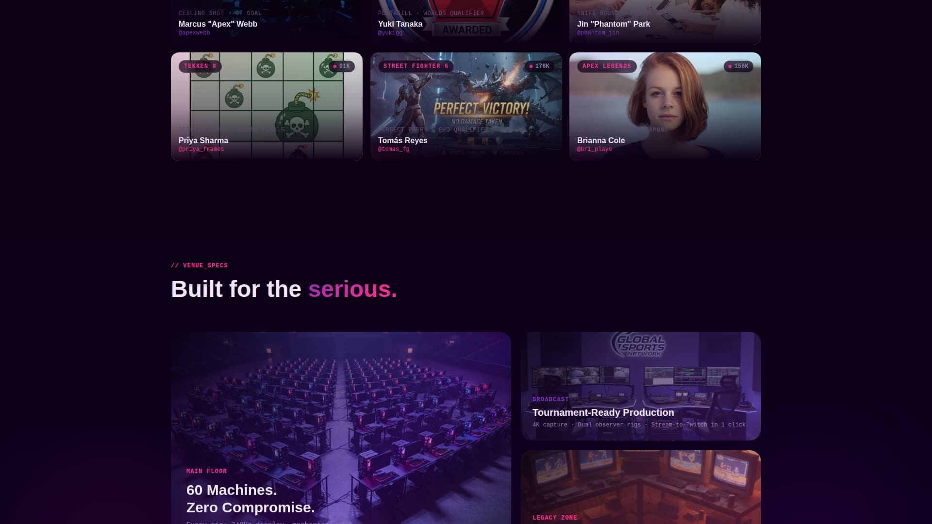 Fragged - Electric Esports Landing Page Template