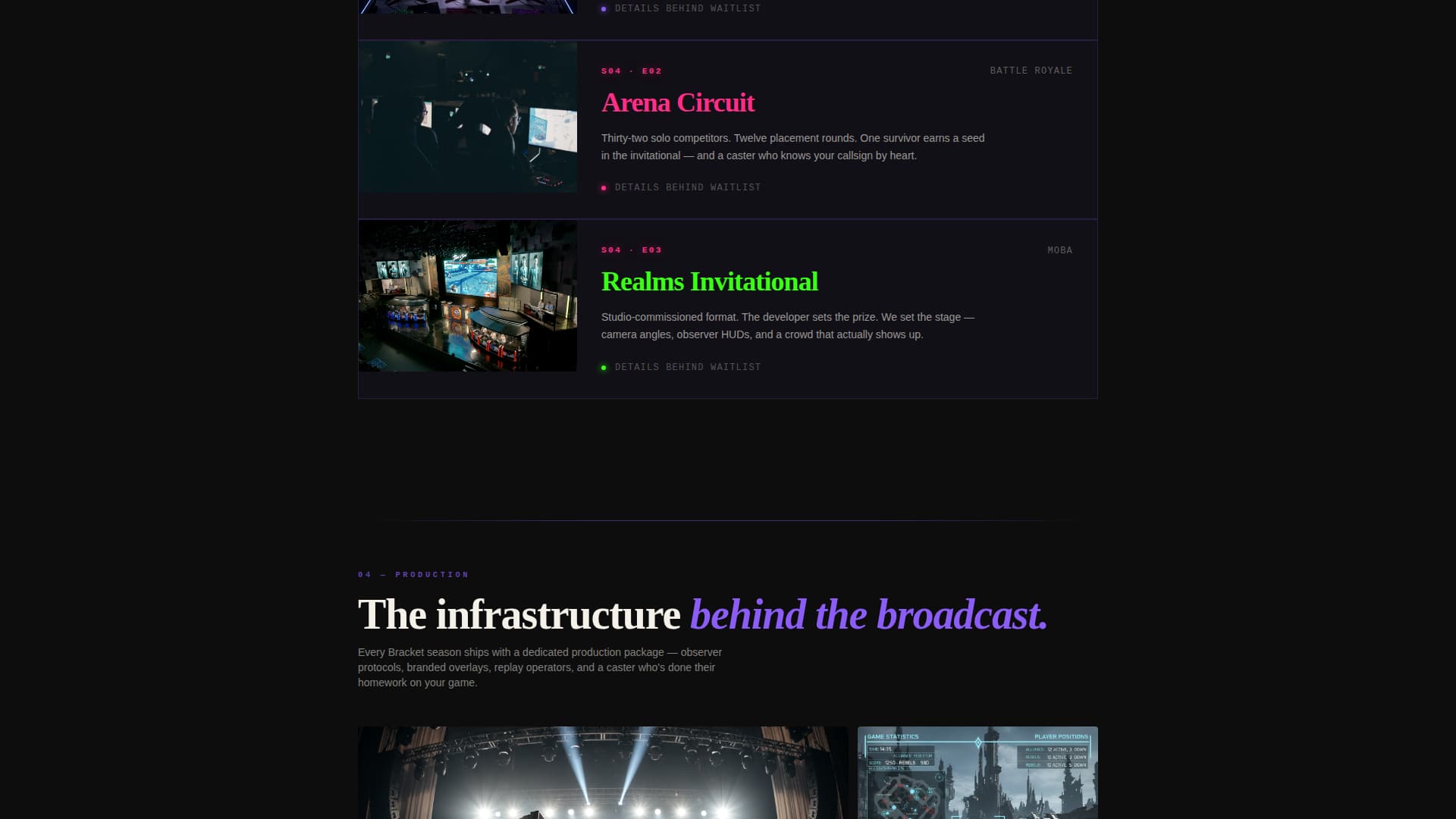 Bracket - Elite Esports Landing Page Template