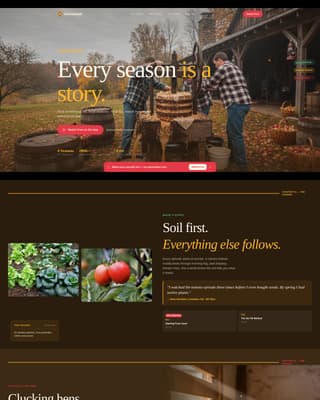 Homestead - Cinematic Farmvlog Landing Page Template