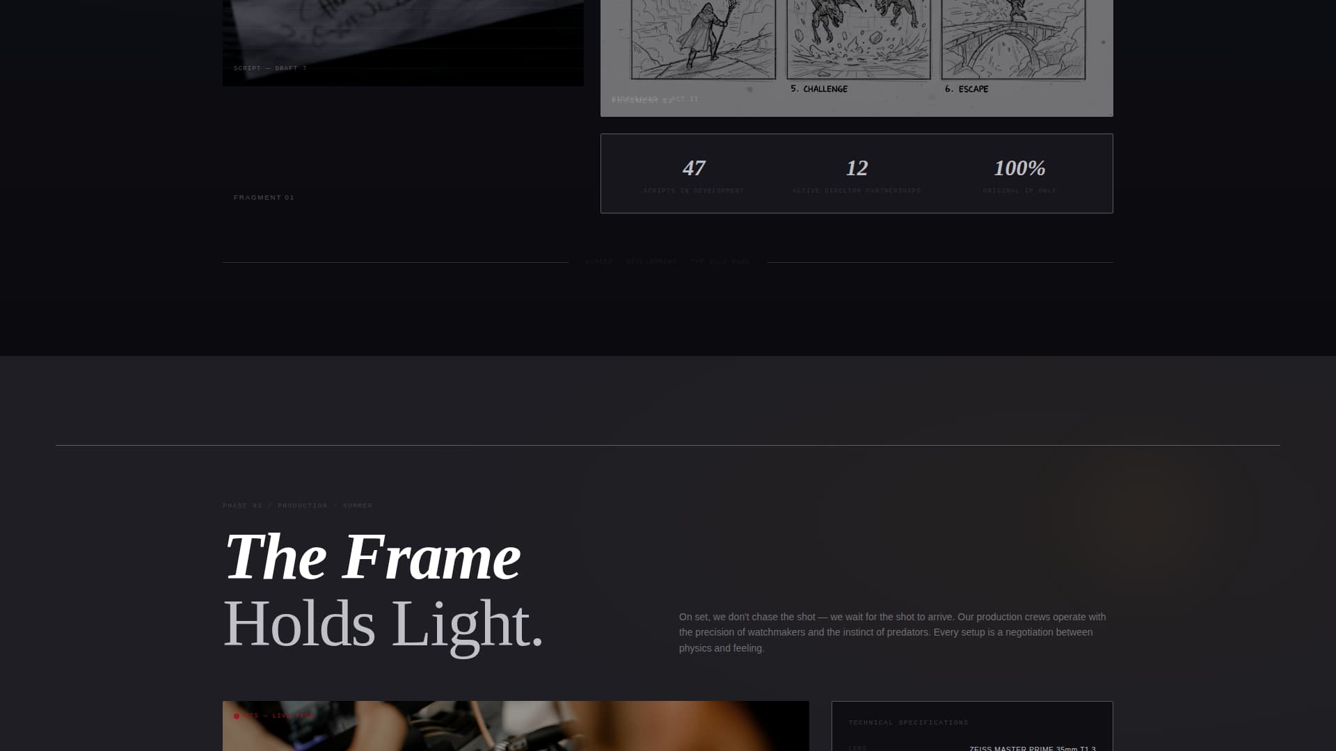 Slate - Cinematic Film Landing Page Template