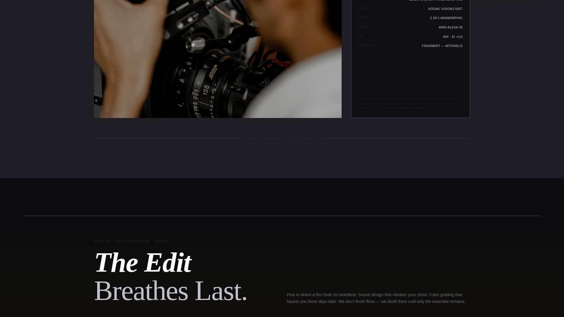 Slate - Cinematic Film Landing Page Template