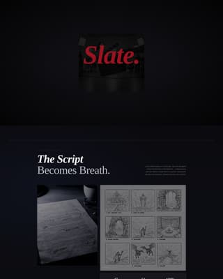 Slate - Cinematic Film Landing Page Template