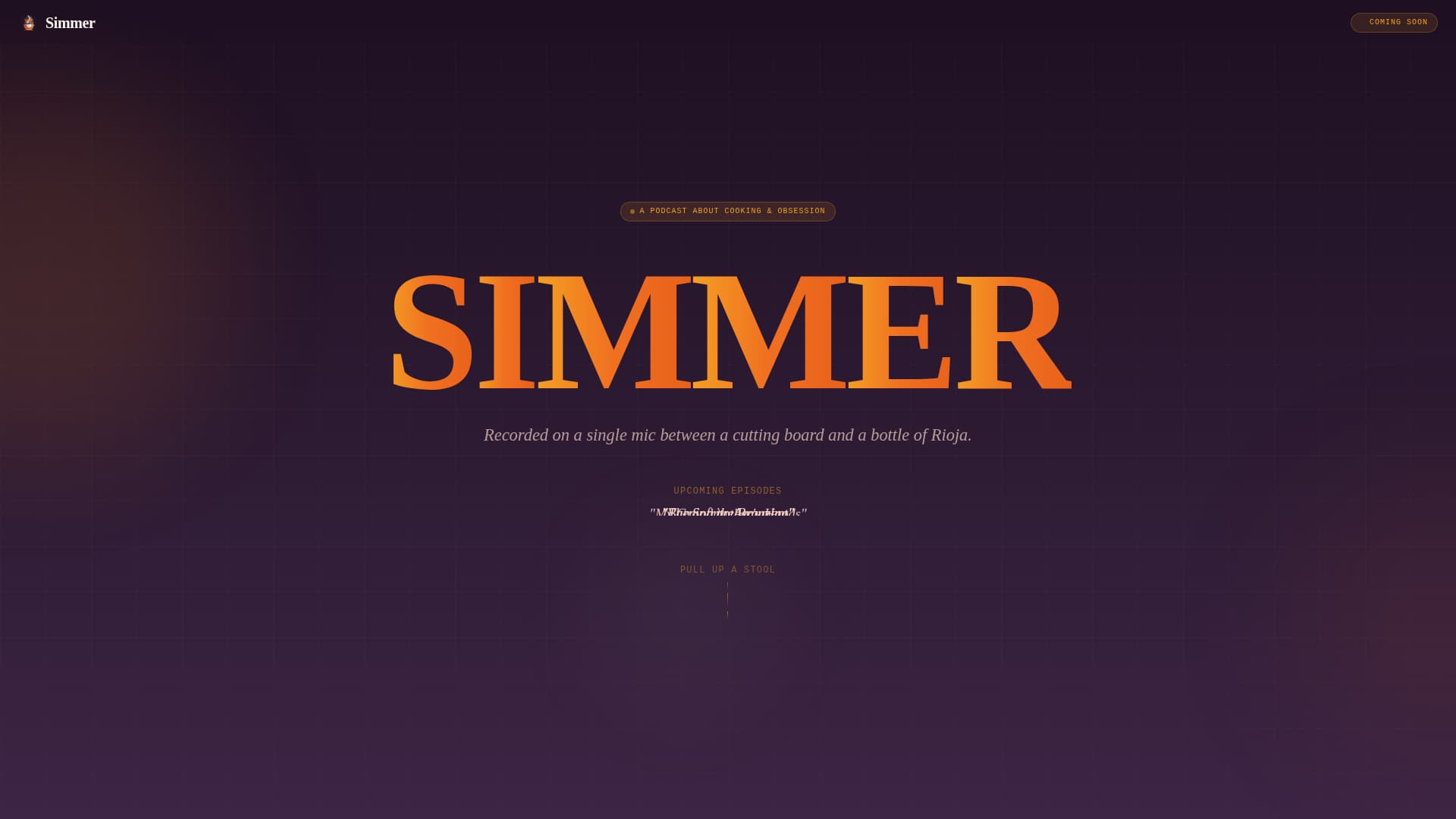 Simmer - Irresistible Foodpodcast Landing Page Template