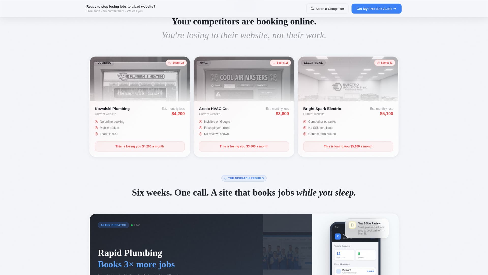 Dispatch - Highconverting Homeservices Landing Page Template