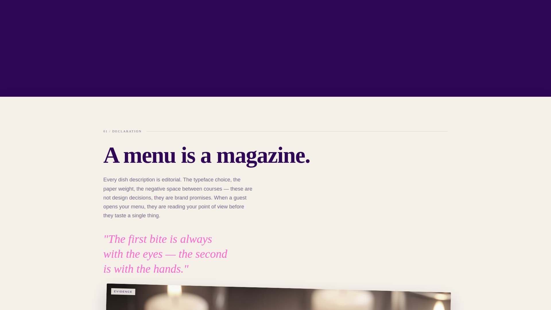 Imprint - Distinctive Hospitalitybranding Landing Page Template