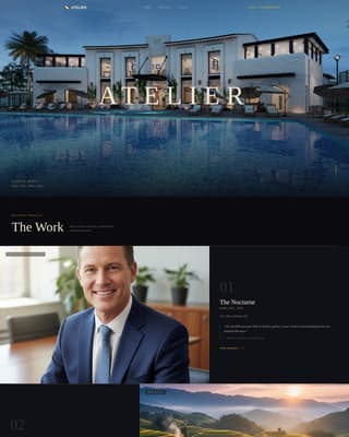 Atelier - Immersive Hospitality Landing Page Template