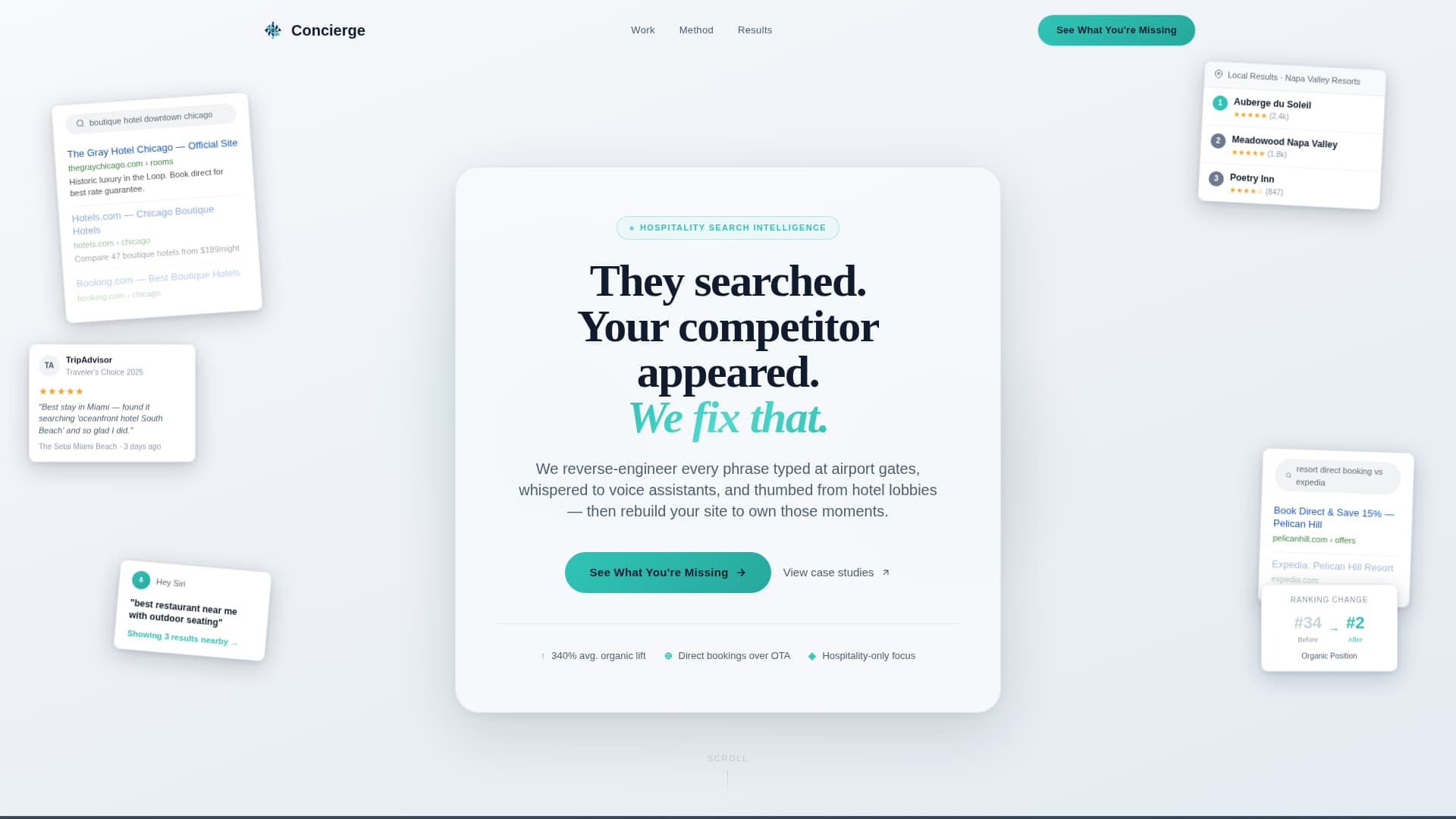 Concierge - Luminous Hospitality Landing Page Template