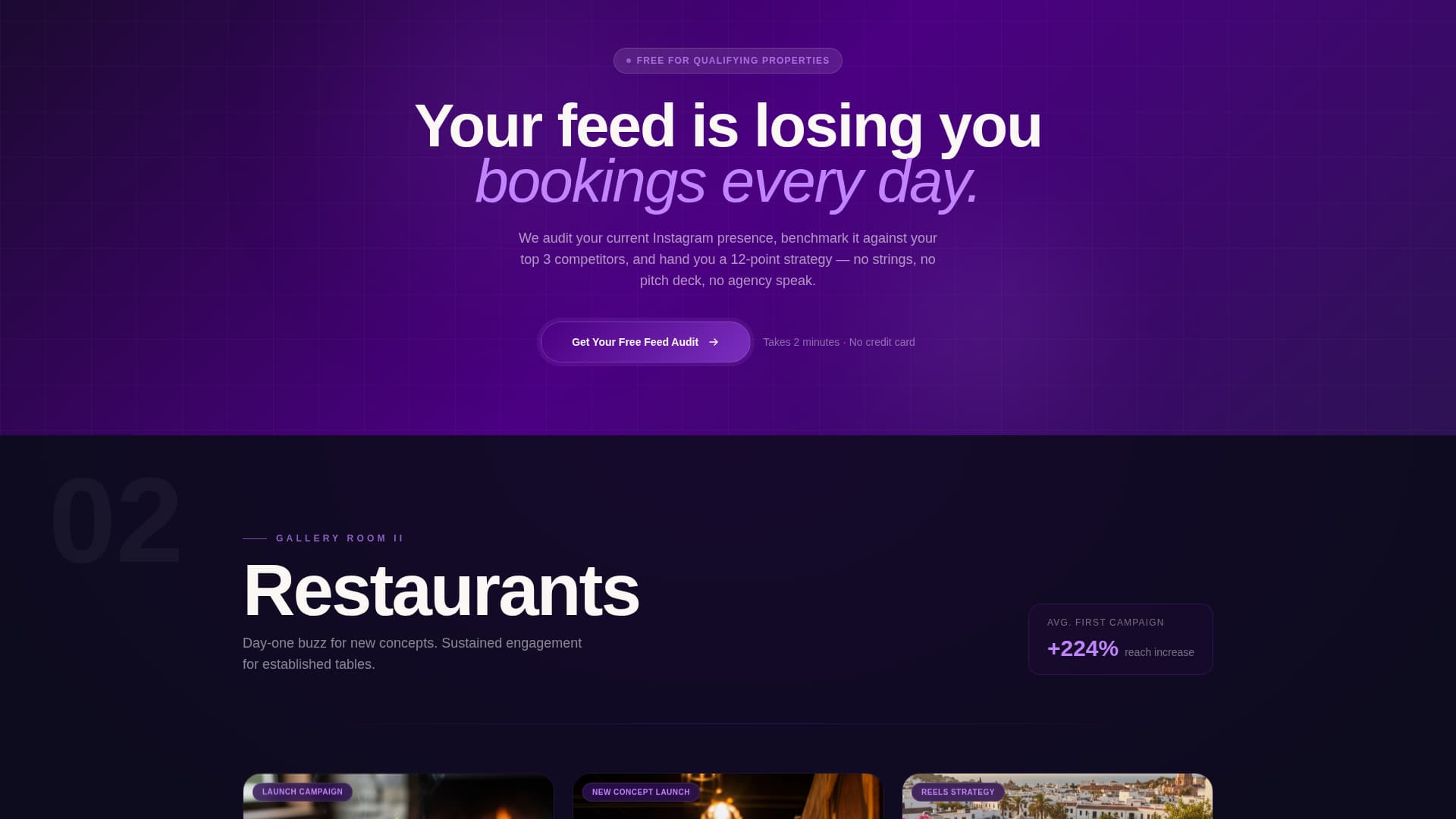 Curate - Stunning Hospitality Landing Page Template