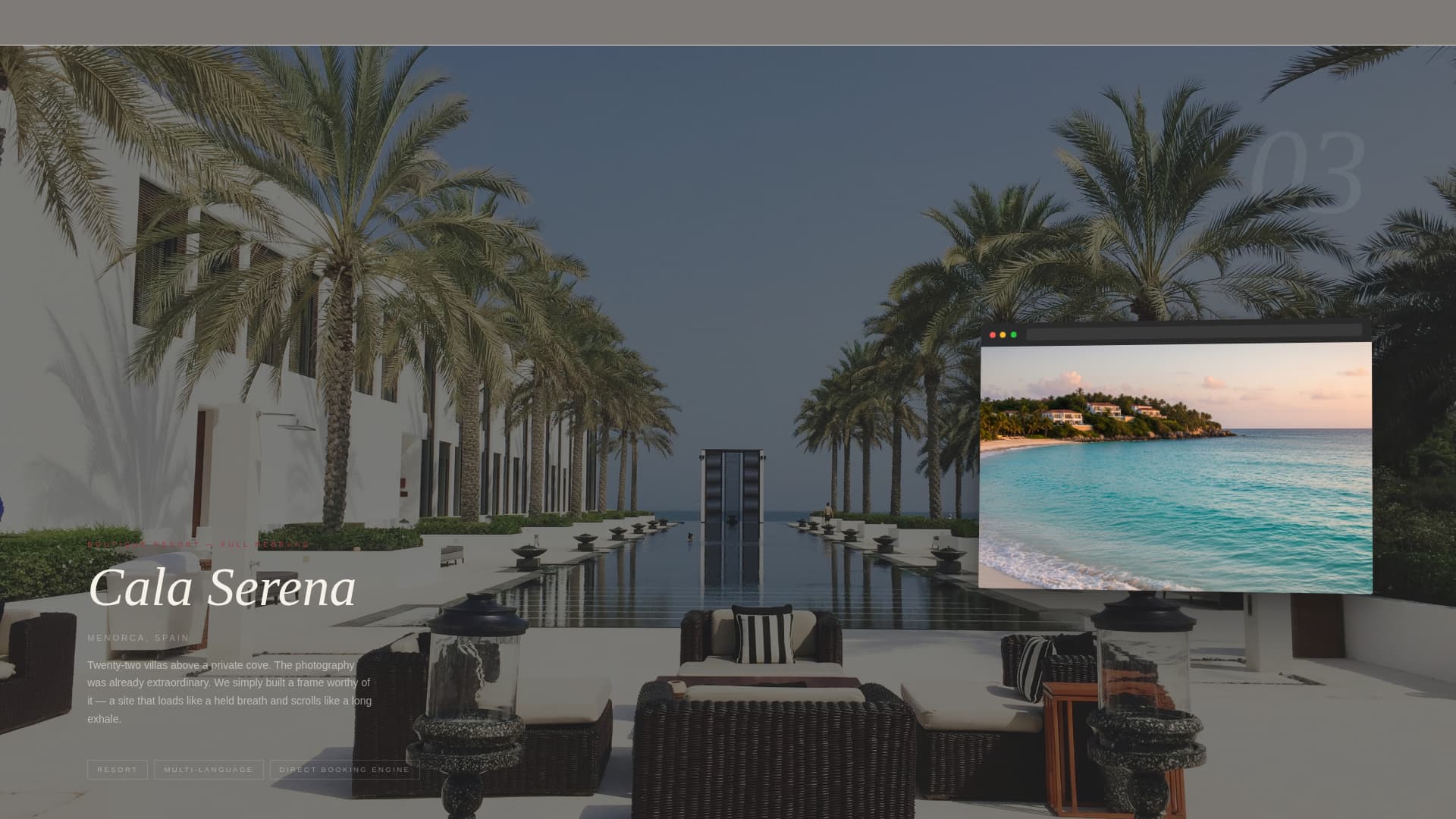 Folio - Immersive Hospitalityagency Landing Page Template