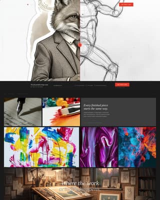 Atelier - Cinematic Illustrator Landing Page Template