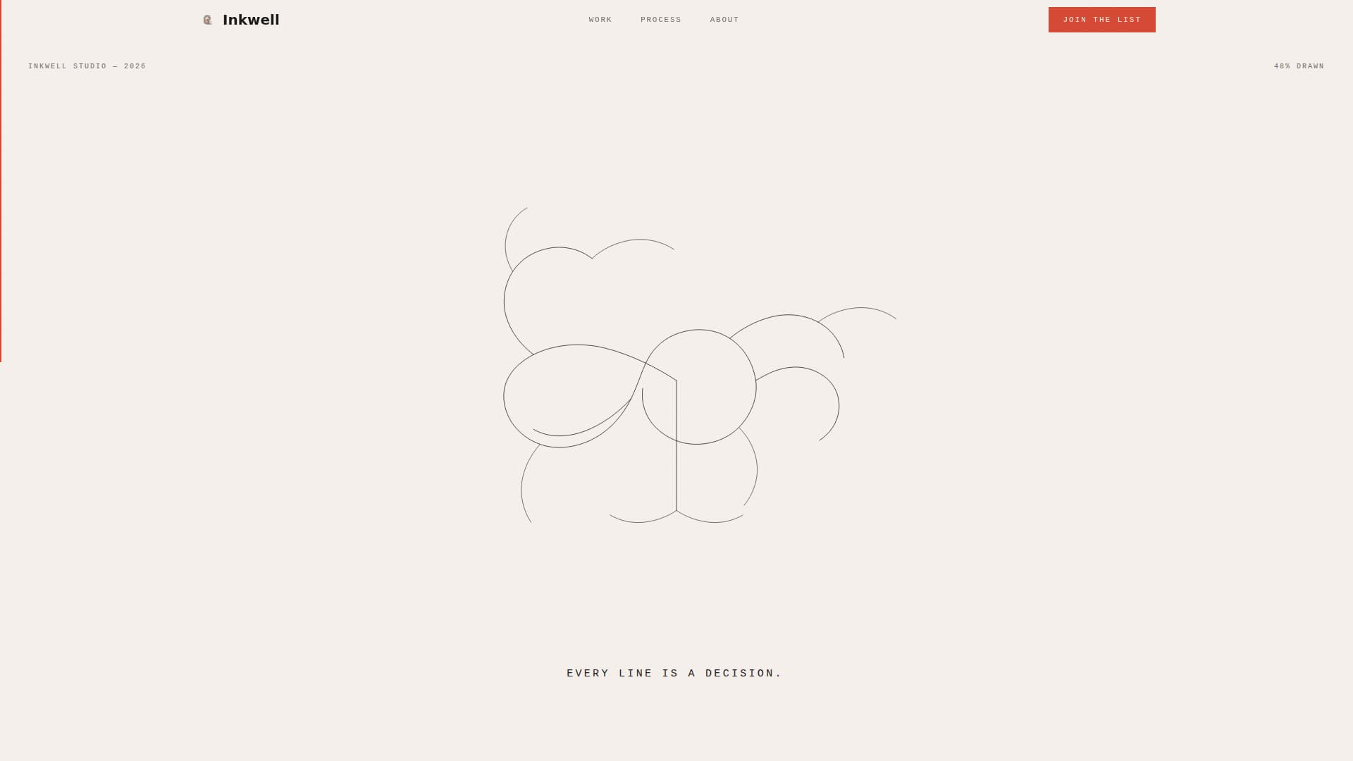 Inkwell - Minimalist Illustrator Landing Page Template