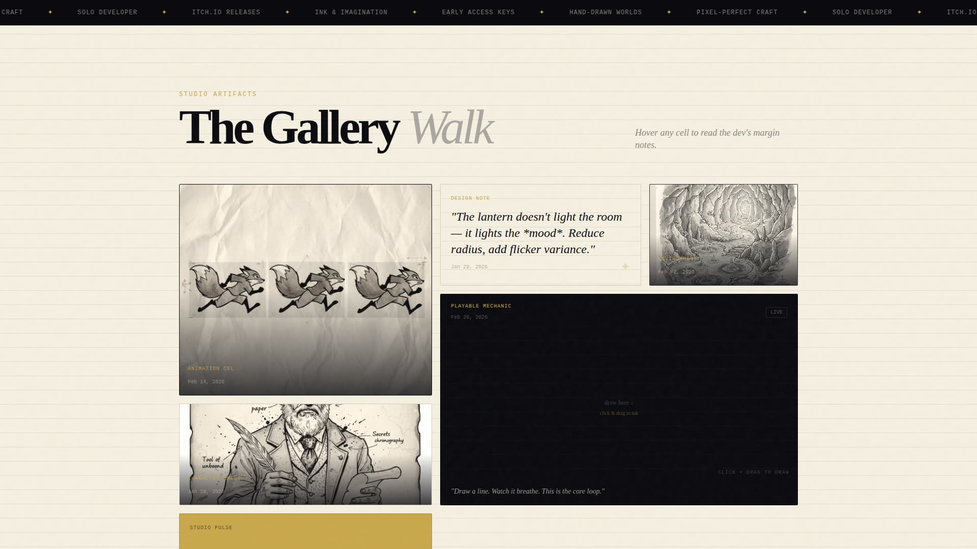 Inkwell - Handcrafted Indiegame Landing Page Template