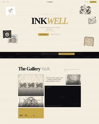 Inkwell - Handcrafted Indiegame Landing Page Template