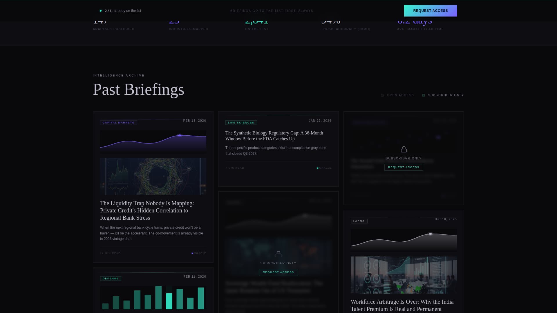 Oracle - Immersive Analyst Landing Page Template