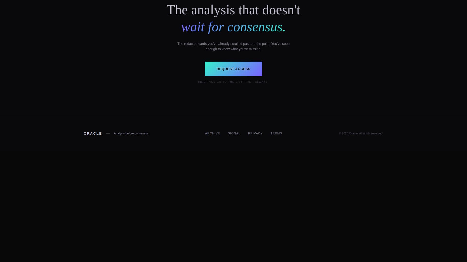 Oracle - Immersive Analyst Landing Page Template