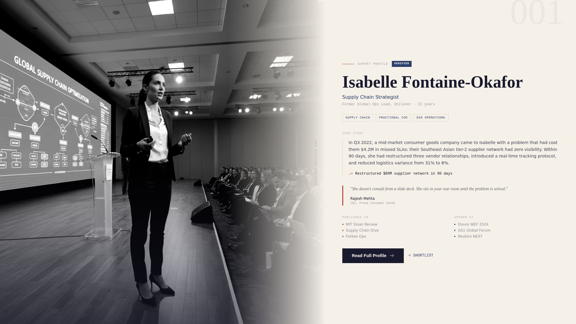Dossier - Authoritative Expert Landing Page Template
