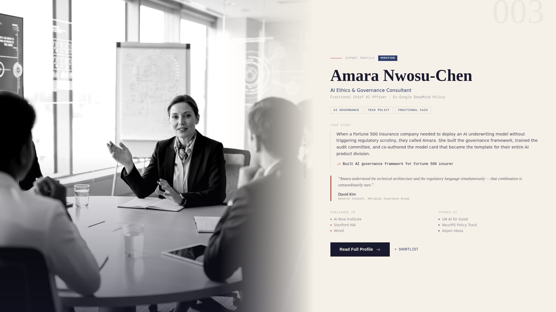 Dossier - Authoritative Expert Landing Page Template
