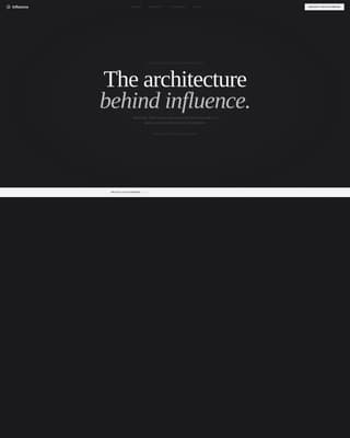 Influence - Elevated Creator Landing Page Template