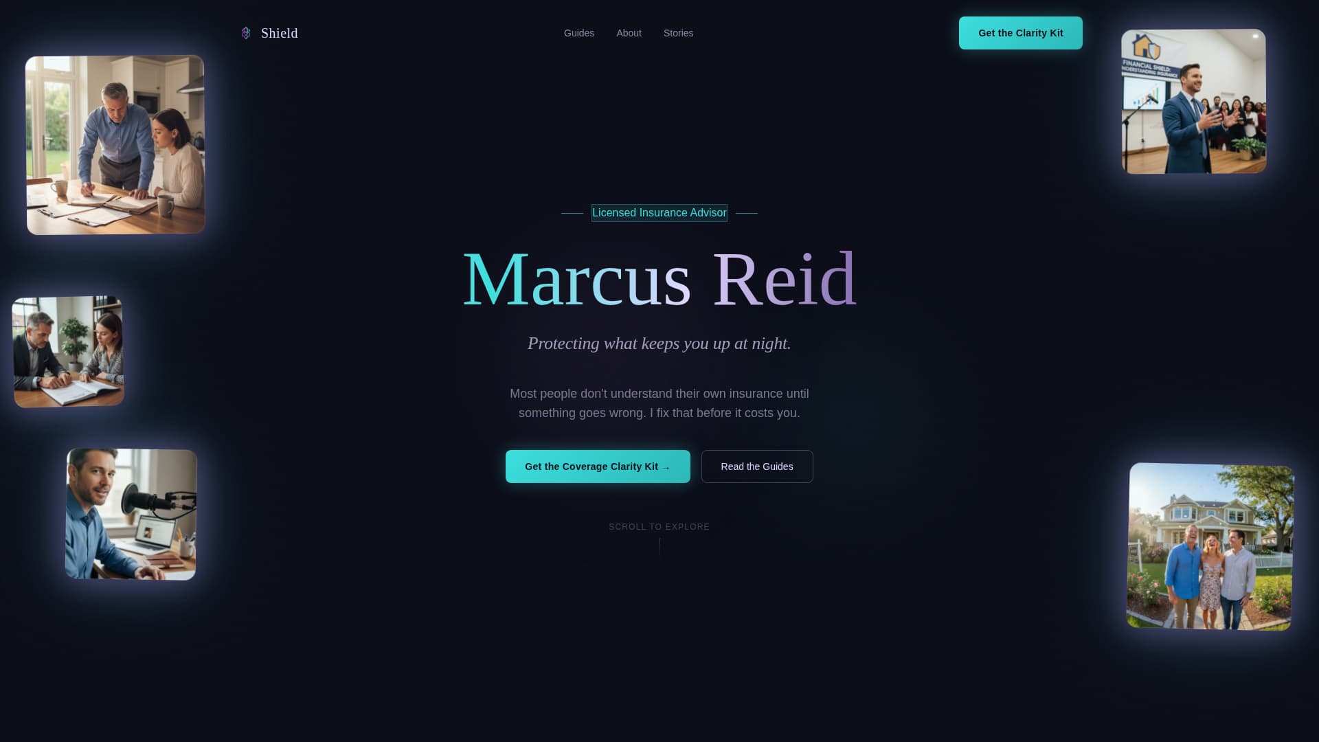 Shield - Immersive Insurance Landing Page Template