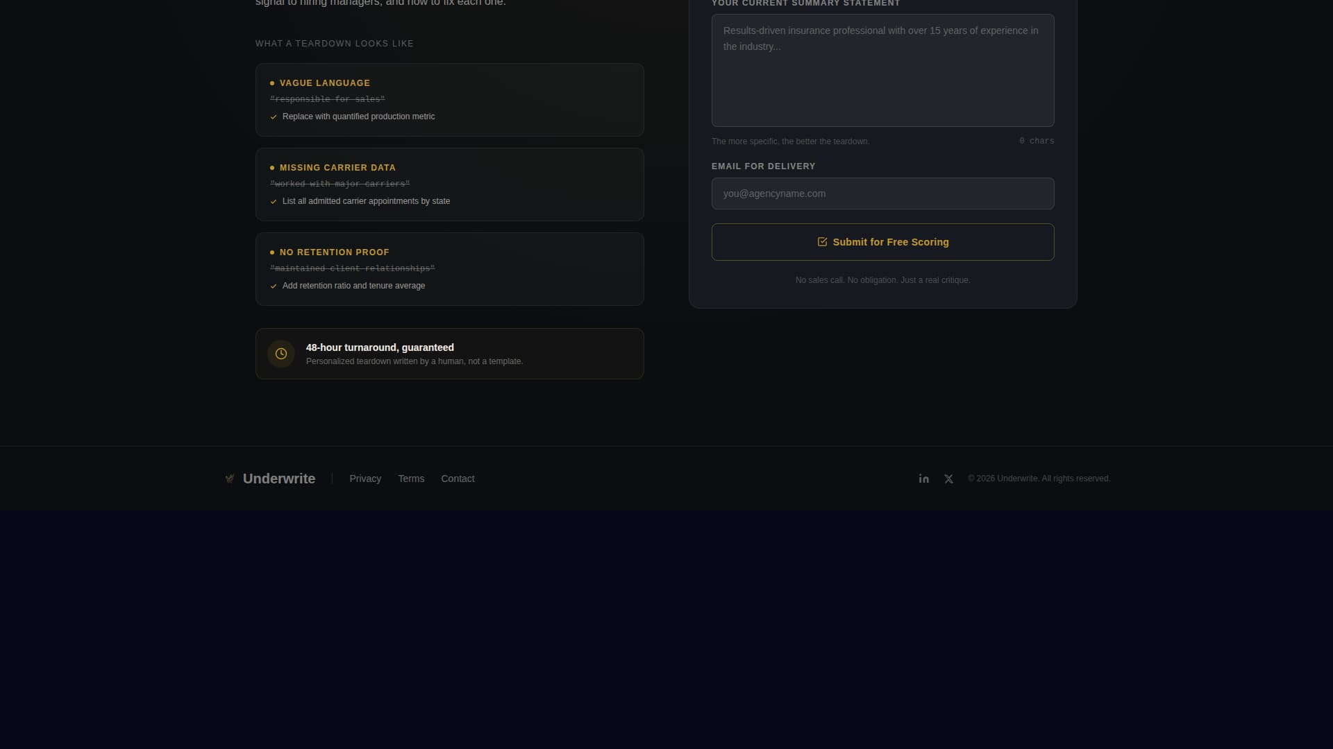 Underwrite - Powerful Insuranceagent Landing Page Template