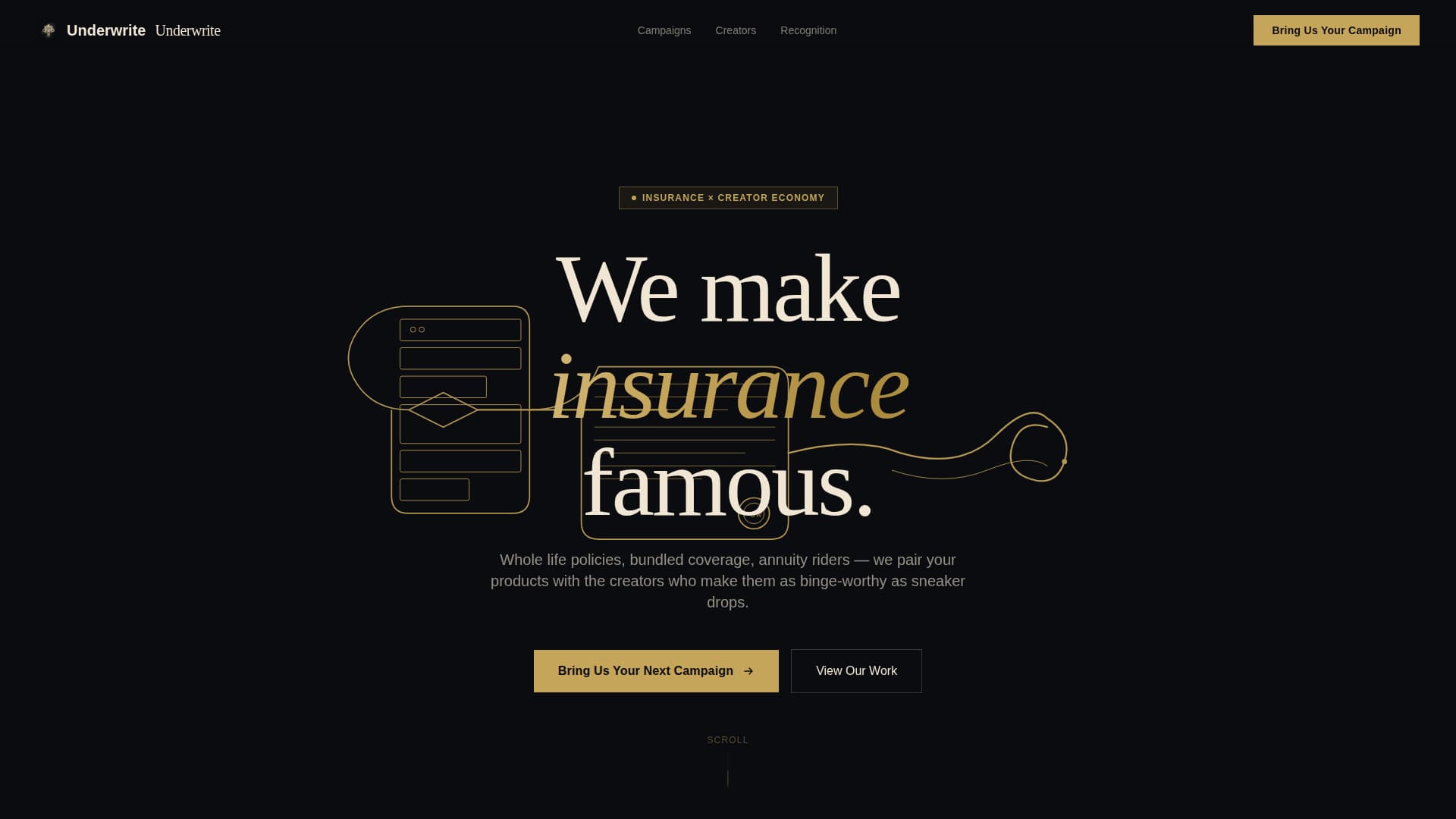 Underwrite - Bold Insurance Landing Page Template