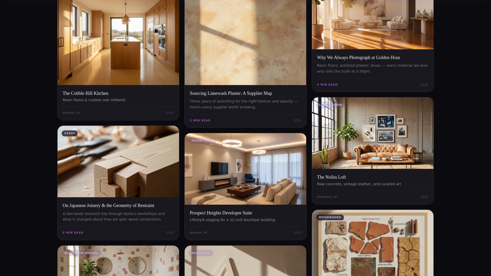 Atelier - Transformative Interiordesigner Landing Page Template