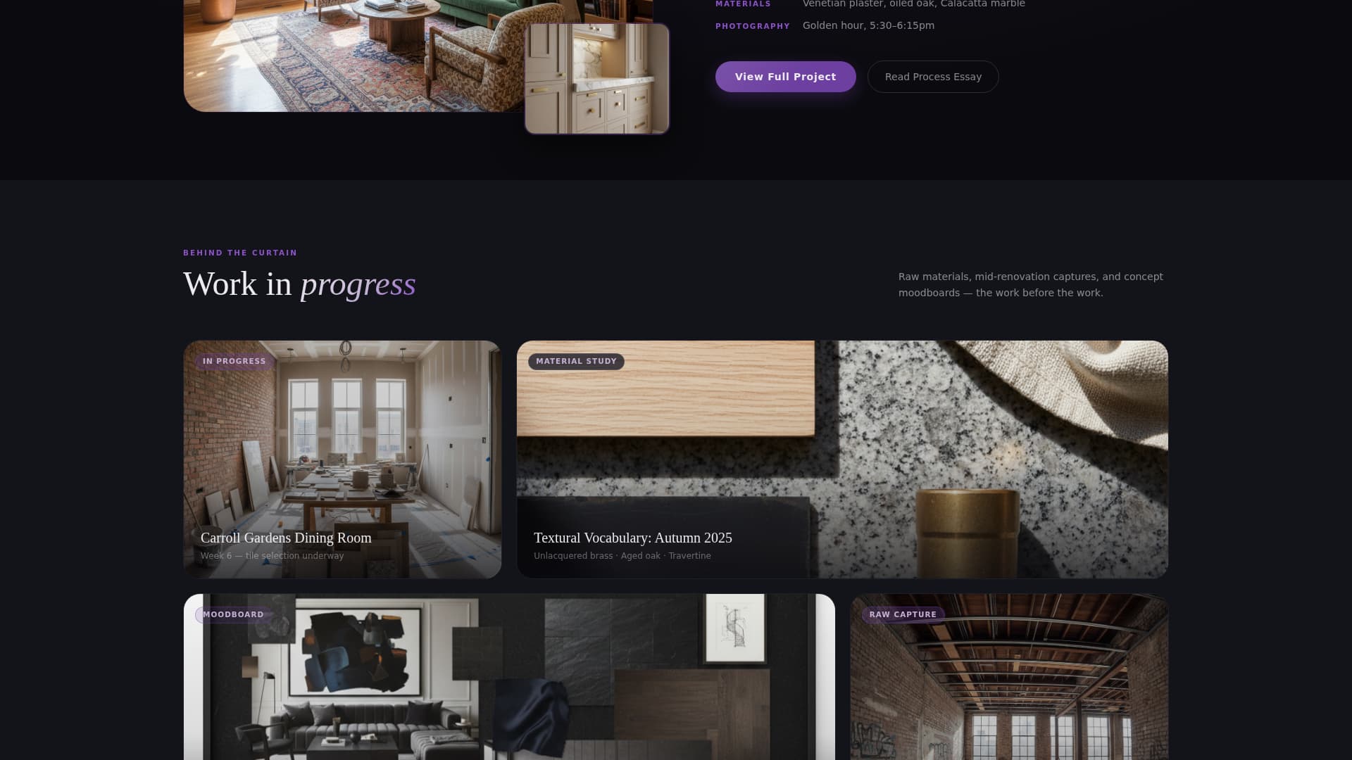 Atelier - Transformative Interiordesigner Landing Page Template