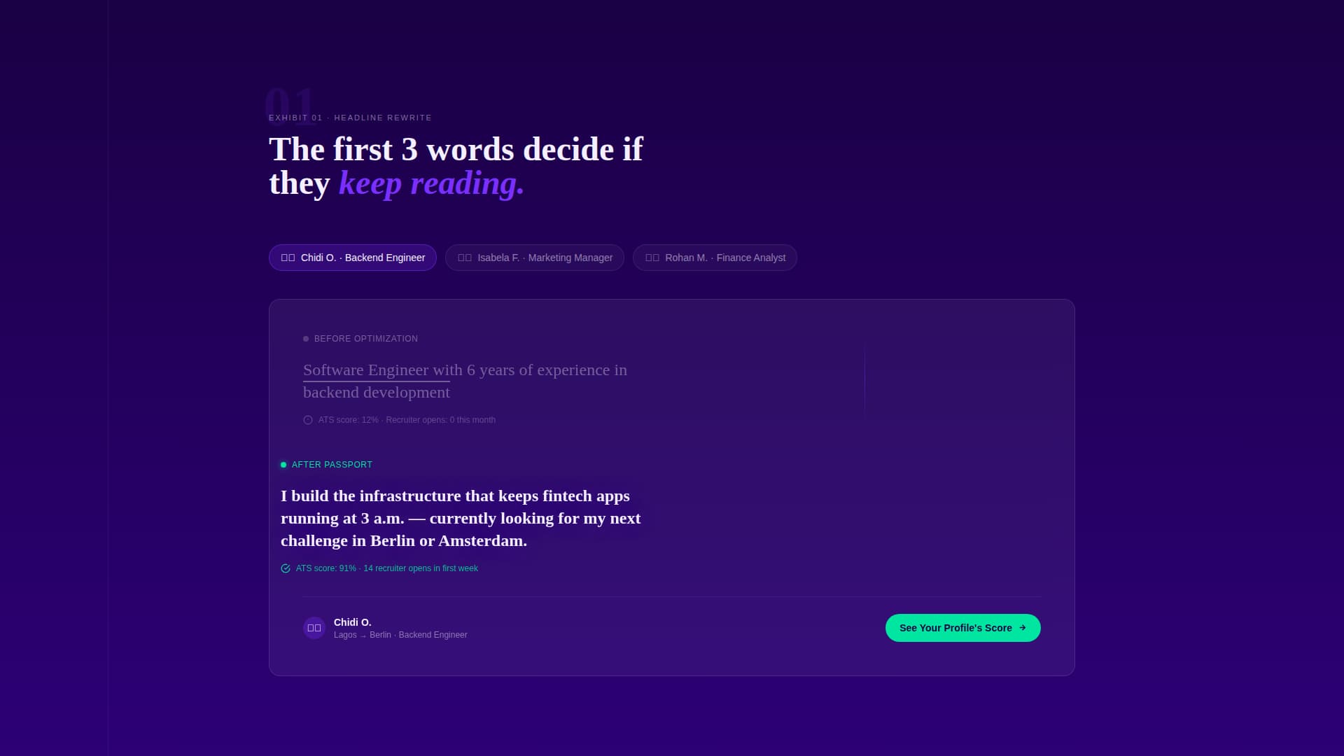 Passport - Immersive Linkedin Landing Page Template