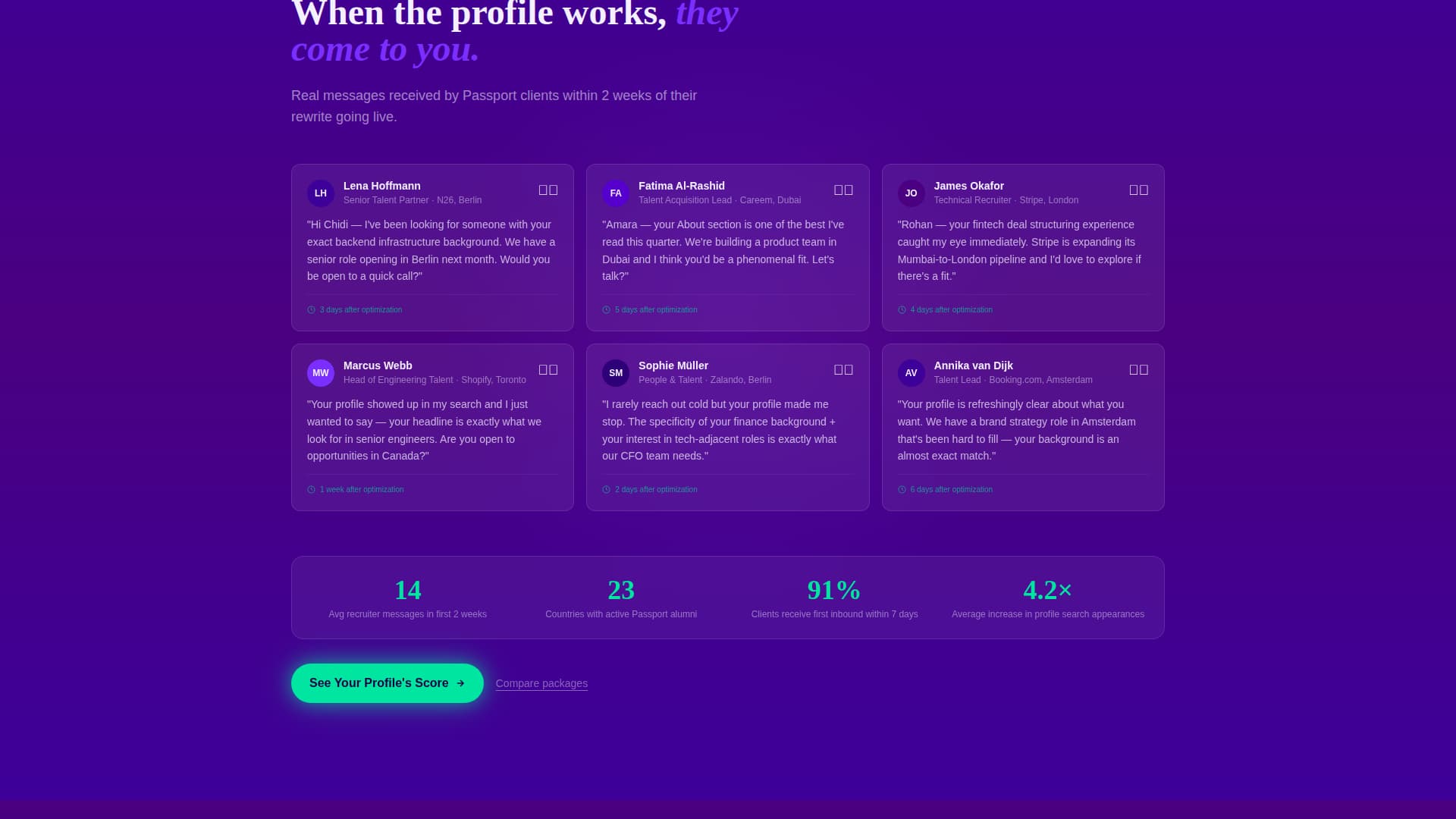 Passport - Immersive Linkedin Landing Page Template