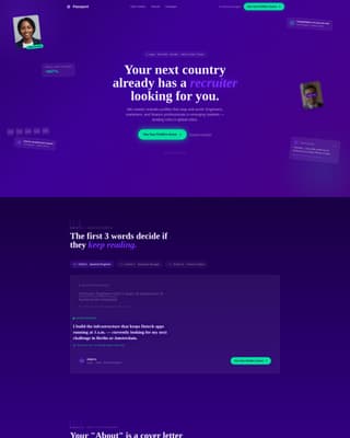 Passport - Immersive Linkedin Landing Page Template