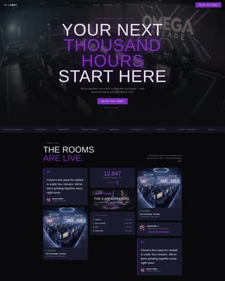 Lobby - Electric Gaming Landing Page Template