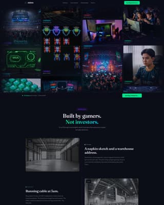 Arena - Immersive Gaming Landing Page Template