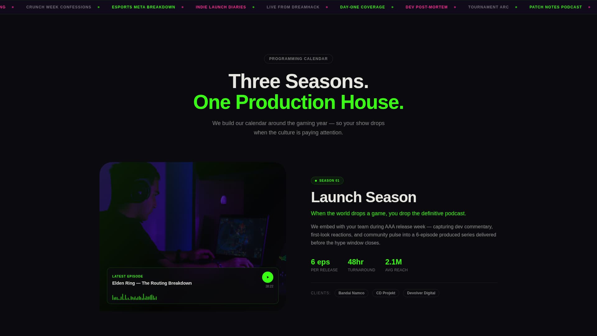 Airwave - Festivalenergy Podcast Landing Page Template