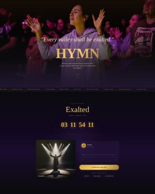 Hymn - Soulful Worship Landing Page Template