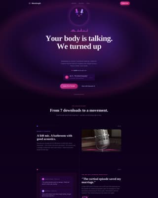 Wavelength - Luminous Healthpodcast Landing Page Template