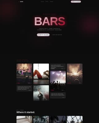 Bars - Electrifying Rap Landing Page Template