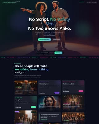 Improv - Electric Theater Landing Page Template