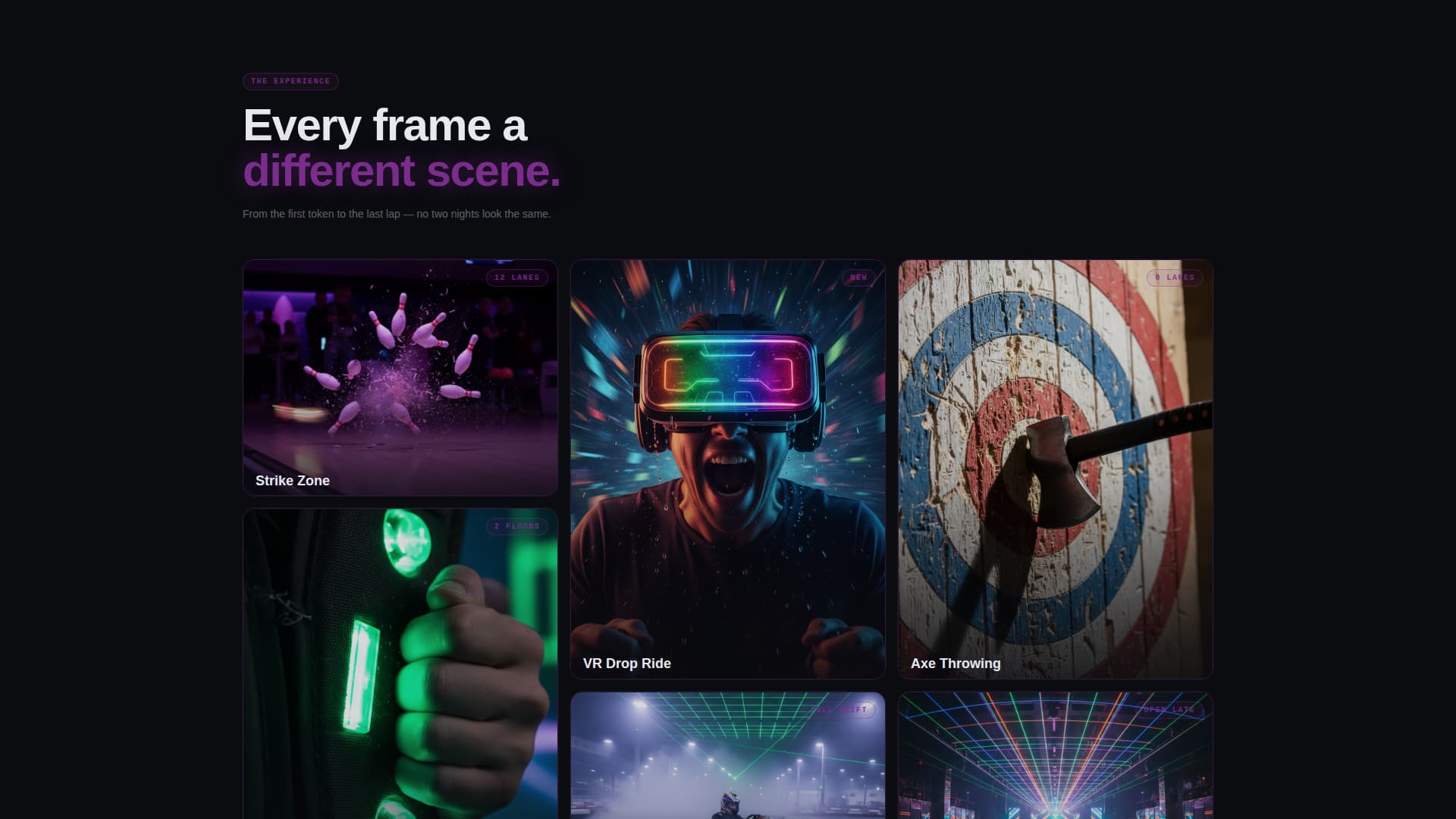 Arcade - Electrifying Entertainment Landing Page Template