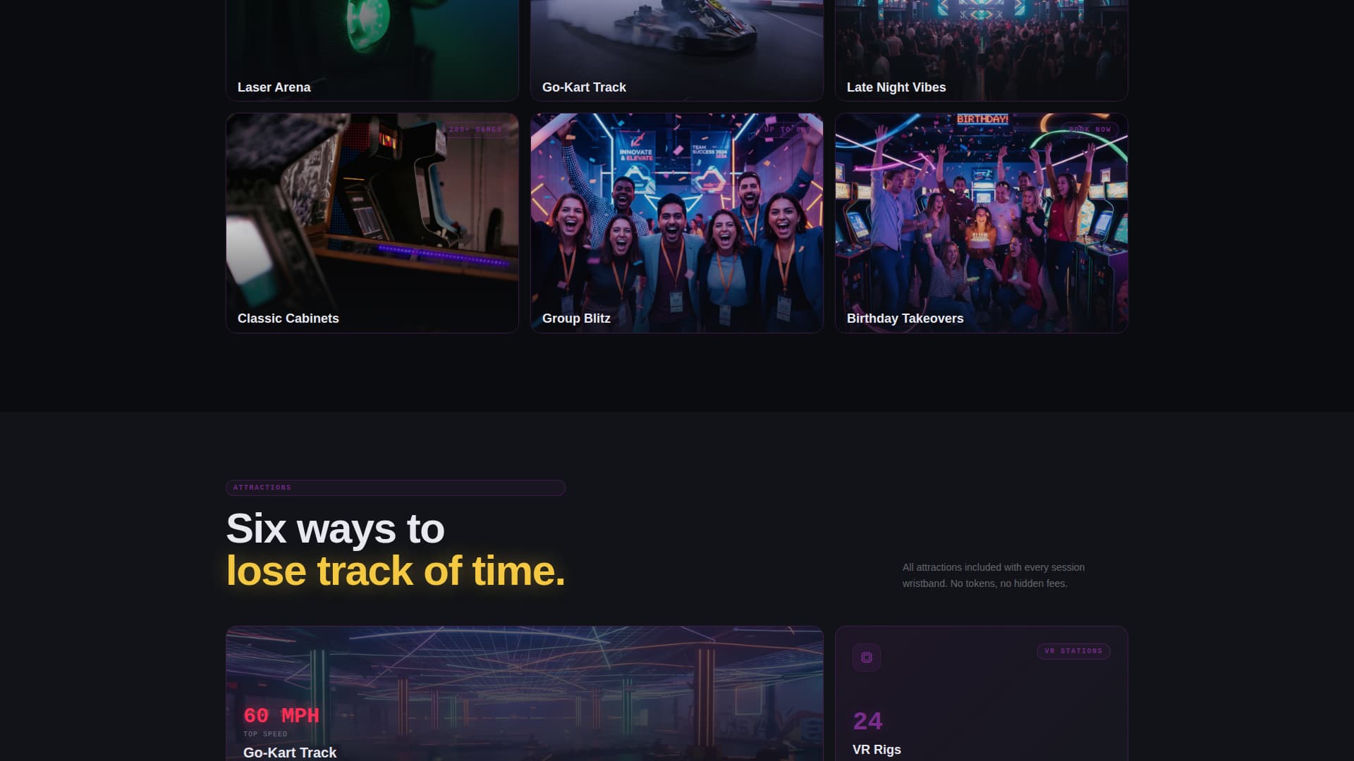 Arcade - Electrifying Entertainment Landing Page Template