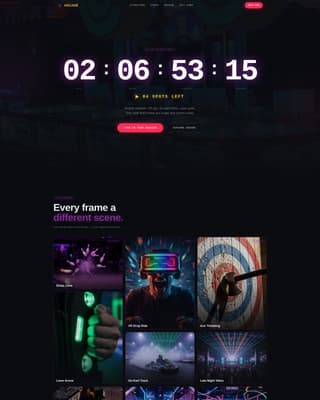 Arcade - Electrifying Entertainment Landing Page Template
